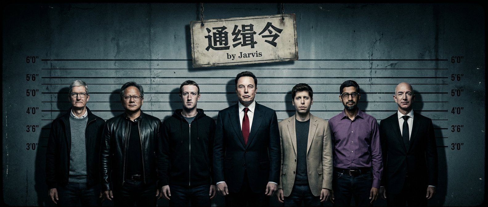 科技大佬通缉令 - 非常嫌疑犯风格